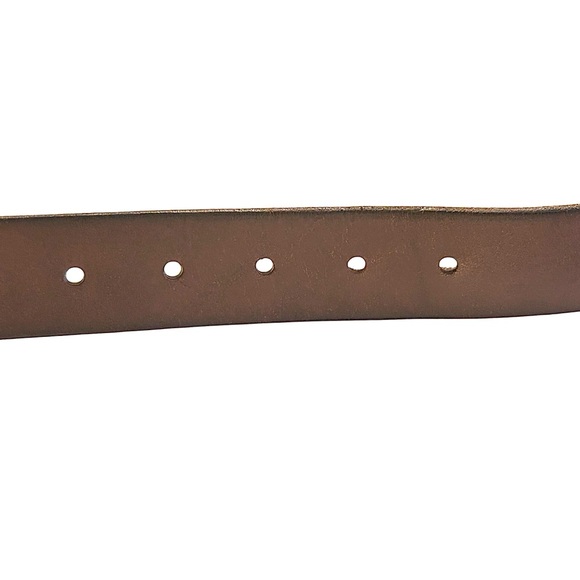 Polo Ralph Lauren Women’s Brown Leather Roller Buckle Belt Size 32/80 - Picture 7 of 7
